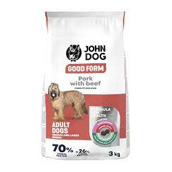 cibo secco john dog good form razze maiale e manzo per cani adulti