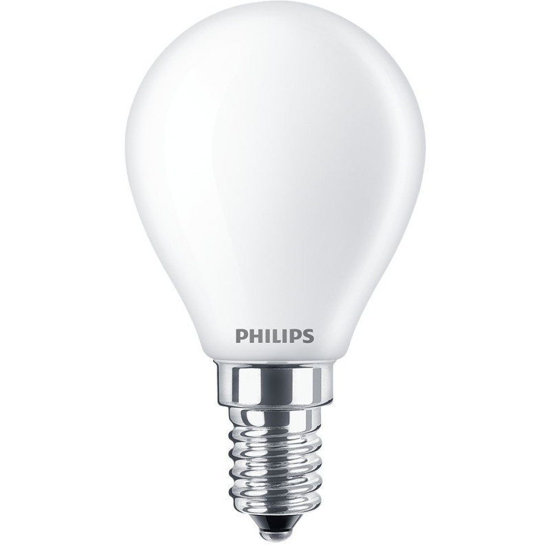 lampadina led philips sfera 40w e14 classe f bianco caldo [929001345555]