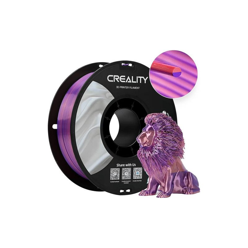 filamento creality cr-silk pla per stampante 3d 1.75mm 1kg rosa