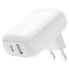 alimentatore da rete belkin boost charge usb-c/a 42/30w bianco