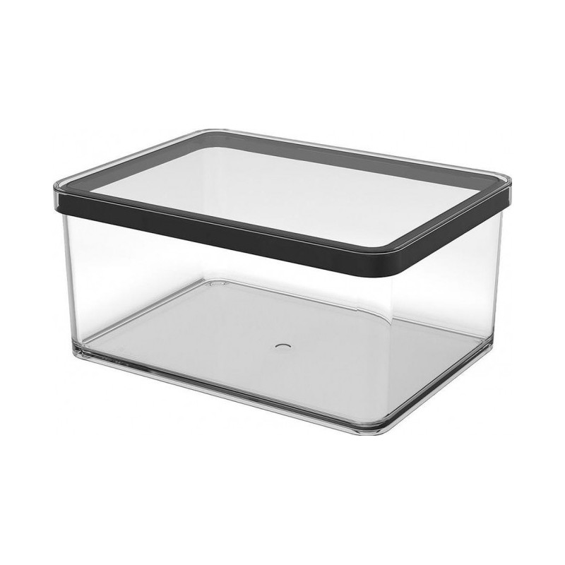 contenitore alimenti rotho loft 2.25l 20x15x9.6cm nero/trasparente