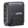 caricatore da tavolo unitek gan 70w 5000ma 2xusb-a 2xusb-c