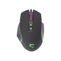 mouse white shark gareth ottico gaming led rgb usb ambidestro 6400dpi