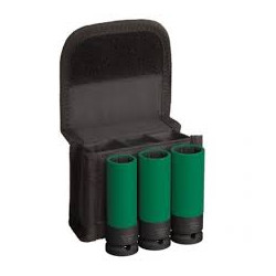 set di chiavi a bussola bosch pro impact 1/2 nero/verde 3-pezzi