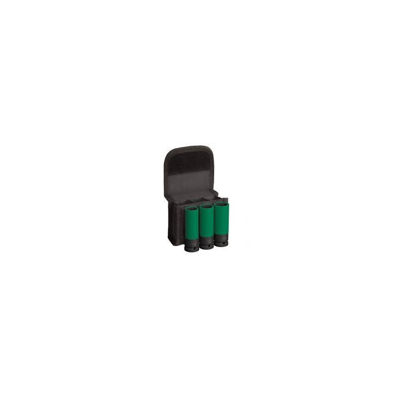 set di chiavi a bussola bosch pro impact 1/2 nero/verde 3-pezzi