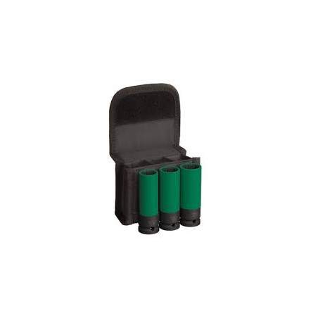 set di chiavi a bussola bosch pro impact 1/2 nero/verde 3-pezzi