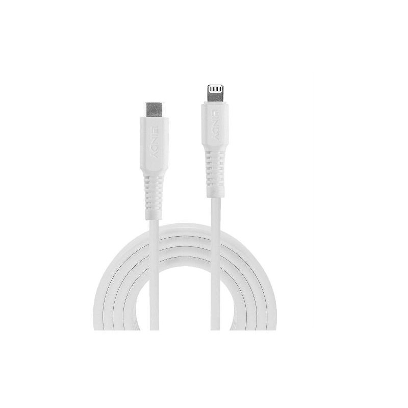 cavo usb lindy usb 2.0 tipo c a lightning 1m bianco [31316]