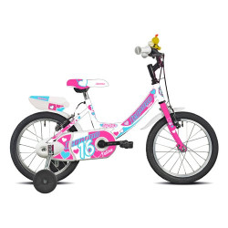 bicicletta legnano 22l671 fatina bianco e fucsia