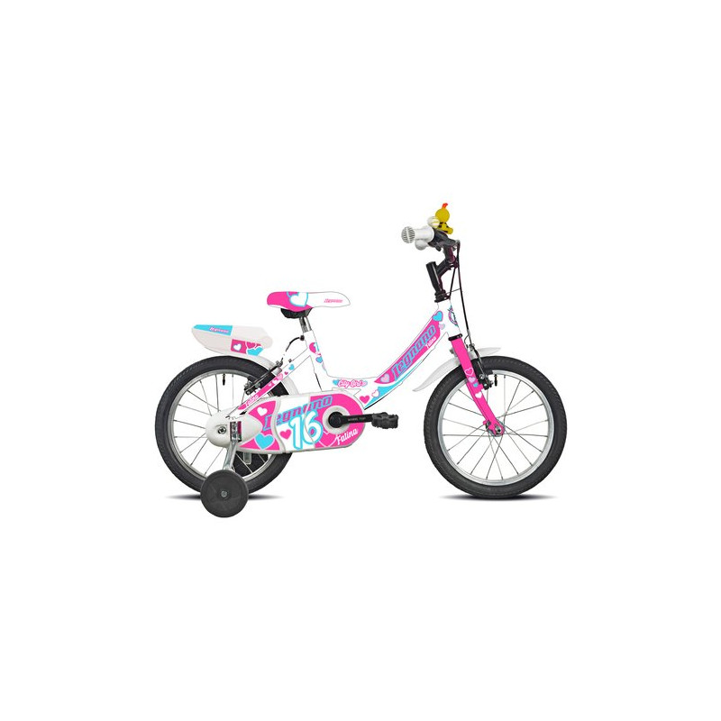 bicicletta legnano 22l671 fatina bianco e fucsia