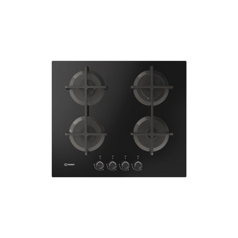 piano cottura indesit ing 61t/bk 1 a gas con 4 fuochi nero [ing 61t/bk