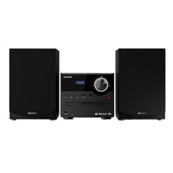 microsistema audio sharp xl-b517d bluetooth/dab+/usb/fm/45w/nero/legno