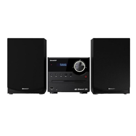 microsistema audio sharp xl-b517d bluetooth/dab+/usb/fm/45w/nero/legno