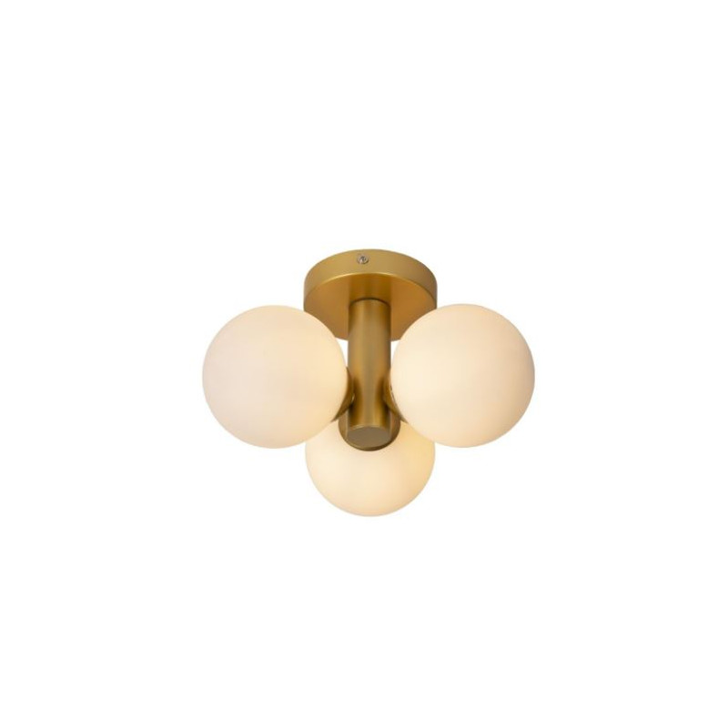 plafoniera per bagno lucide trudy 3xg9 ip44 40w 28cm oro opaco/ottone