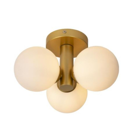 plafoniera per bagno lucide trudy 3xg9 ip44 40w 28cm oro opaco/ottone