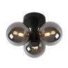 plafoniera per bagno lucide trudy 3xg9 ip44 40w 28cm nero/fumo [74116/03/30]