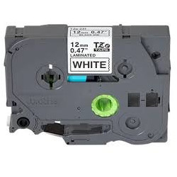 nastro brother tzen231 12mm nero su bianco [tzen231]