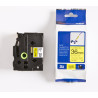 nastro etichettatrice brother 36mm black on yellow flexible id [tzefx661]