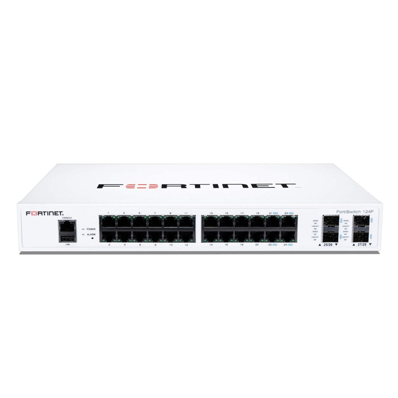 switch ethernet fortinet 124f 24 porte rack mount bianco [fs124f]