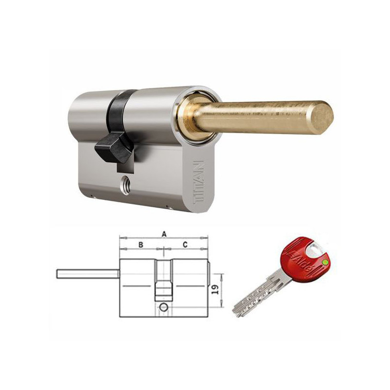 cilindro infilare dom titan k55-pr4030 70-40-30 argento