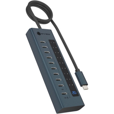 hub usb icy box usb-c 20w blu [ib-hub1450-c31]