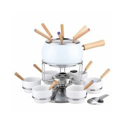 Set fonduta kaufgut smaltata bianca lucida set pz.23