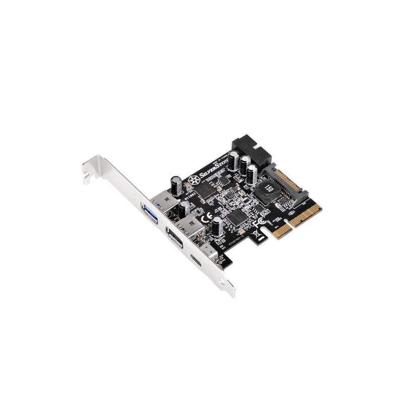 scheda pci usb silverstone sst-ecu05, 1x usb3.1 typ-c + 2x