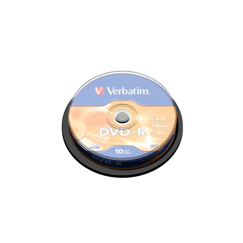 confezione dvd-r 16x4.7gb verbatim, 10 pezzi [ecvrbdmrl05]