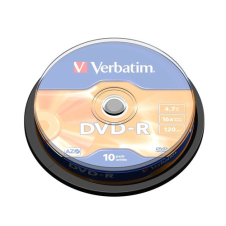 confezione dvd-r 16x4.7gb verbatim, 10 pezzi [ecvrbdmrl05]