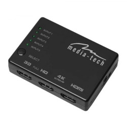 switch hdmi media-tech 5x 4k hdcp 2.2 nero [mt5207]