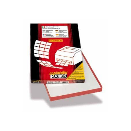 Etichette markin adesiva c/581 bianca 100 fogli a4 (280 etichette