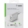 caricabatterie belkin da muro 24w 2xusb-a bianco [wcb002vfwh]