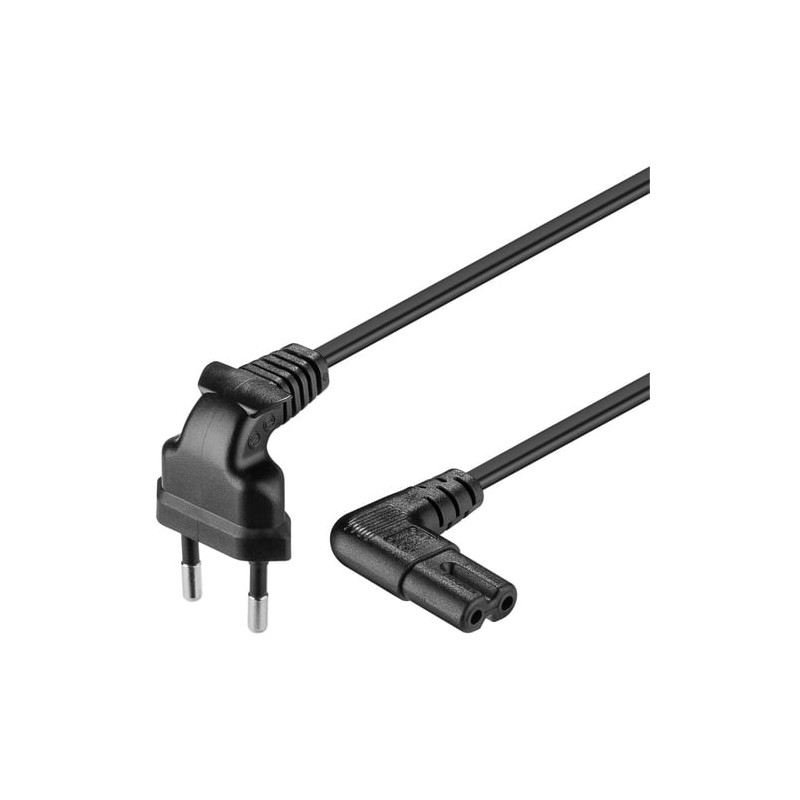 Cavo alimentazione c7 a italiana angolati 1,5 m nero