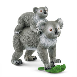 schleich wild life koala madre con bambino grigio [42566]