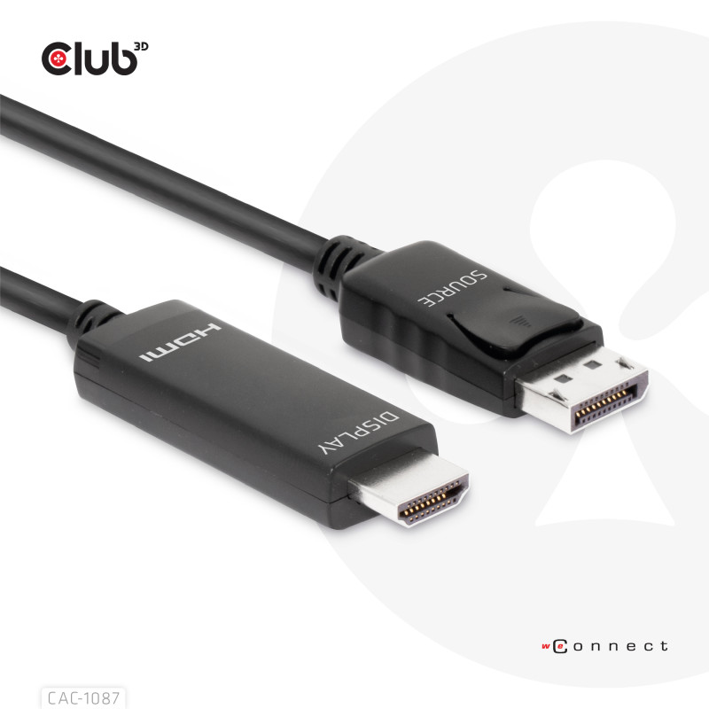 cavo adattatore video club-3d displayport hdmi 3m [cac-1087]