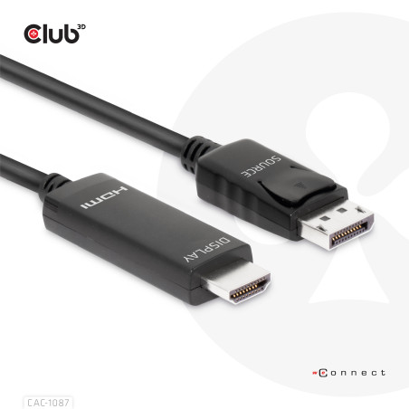 cavo adattatore video club-3d displayport hdmi 3m [cac-1087]