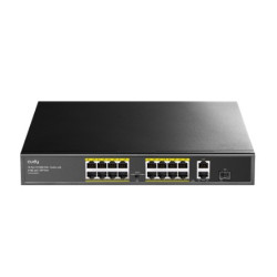 switch cudy fs1018ps1 16xfe poe 10/100m/1xsfp 200w nero [nucudsw16000002]