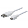 Cavo usb 2.0 a / micro b 1,8m bianco