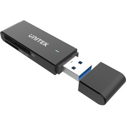 lettore di schede unitek usb-a sd/microsd nero [y-9327a]