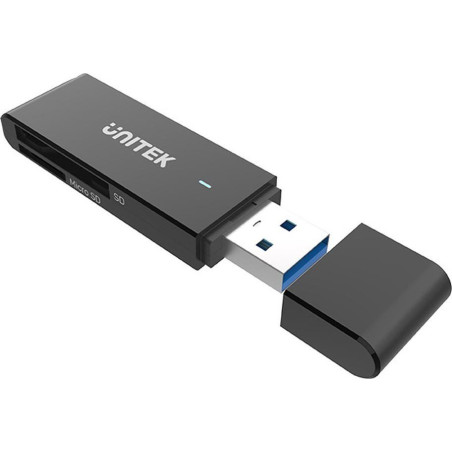 lettore di schede unitek usb-a sd/microsd nero [y-9327a]