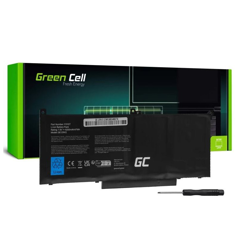 batteria notebook green cell f3ygt per dell latitude 7280 7290 7380