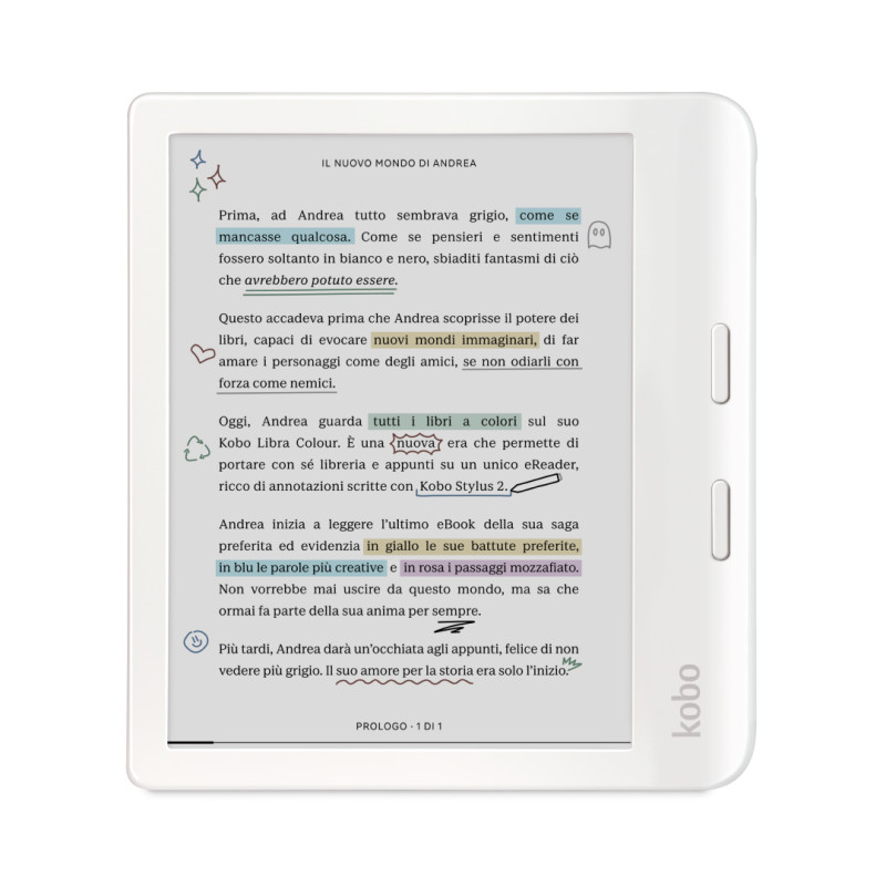 lettore e-book kobo libra colour touchscreen 7"/32gb/wi-fi