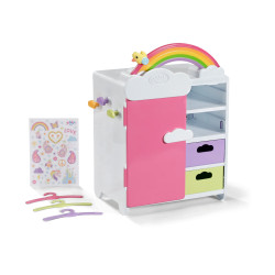 set da gioco zapf creation babyborn armadietto arcobaleno guardaroba