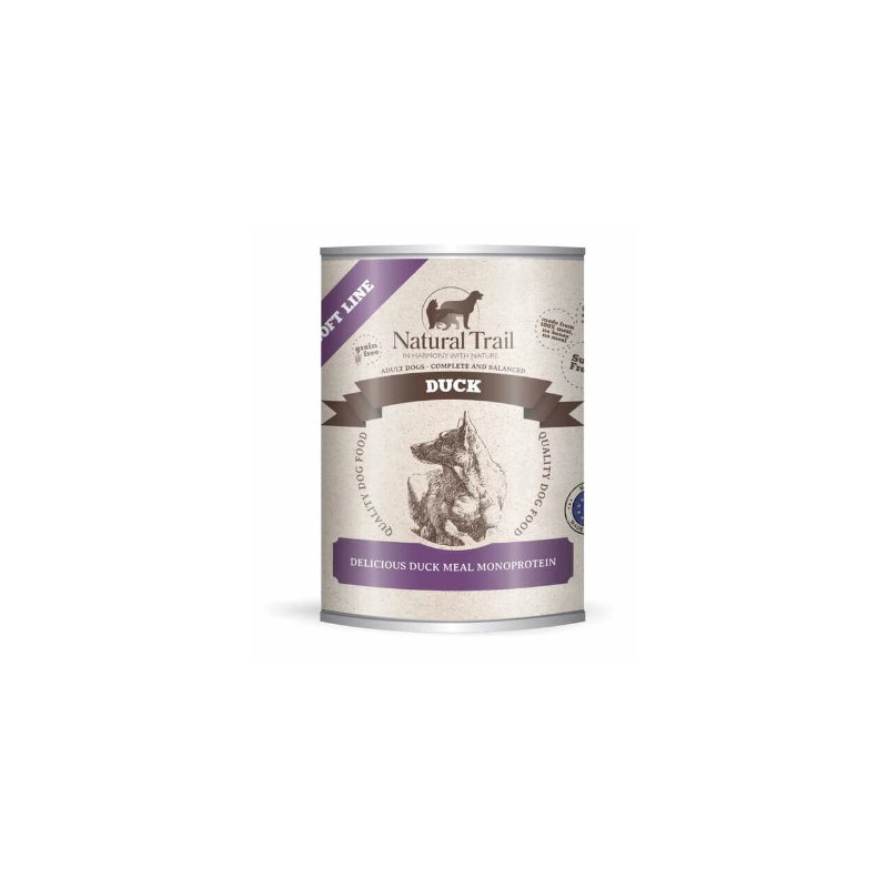 cibo umido per cani natural trail anatra linea morbida 800g