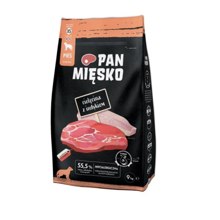 cibo secco pan miesko vitello con tacchino xs per cani 9kg