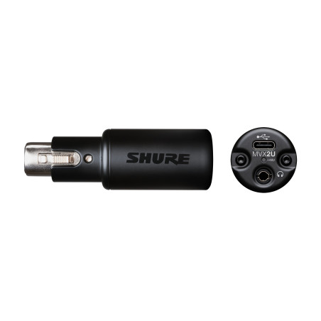 interfaccia audio shure mvx2u per qualsiasi microfono xlr nero [mvx2u]