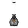 lampada a sospensione a led lucide alban e27 40w ip20 175cm nera