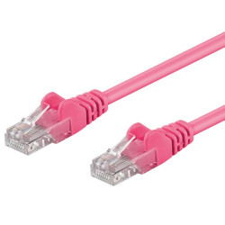 Cavo di rete patch cca cat. 6 rosa utp 3 m