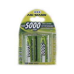 pila ricaricabile ansmann 2 pz. maxe nimh mono d 5000 mah [5030922]