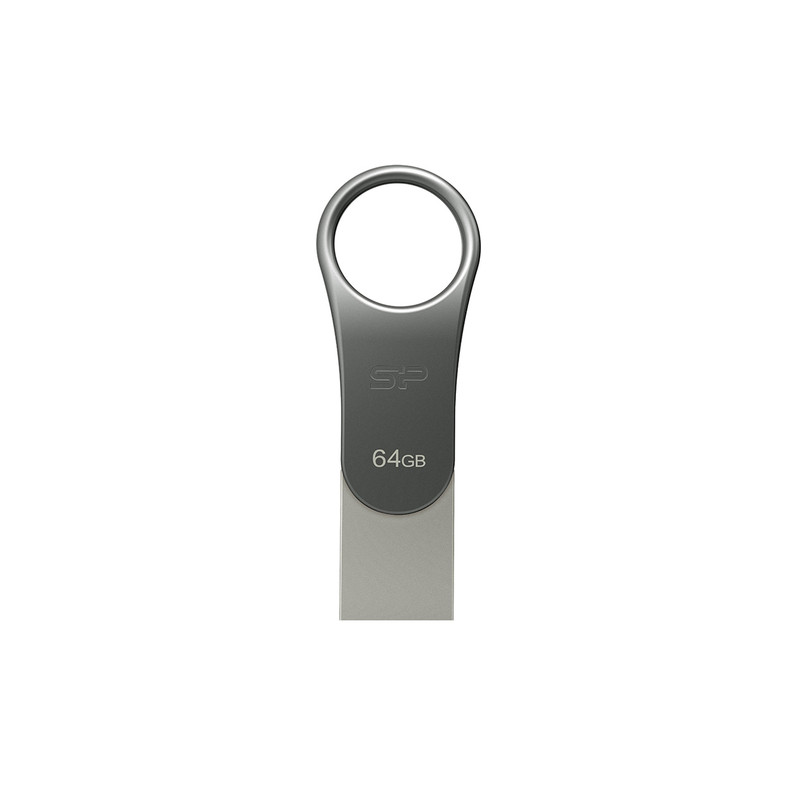 pen drive 64gb silicon power type-c ready c80 usb 3.0 argento