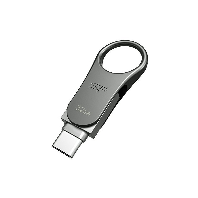 pen drive 32gb silicon power c80 type c-ready usb3.0 argento